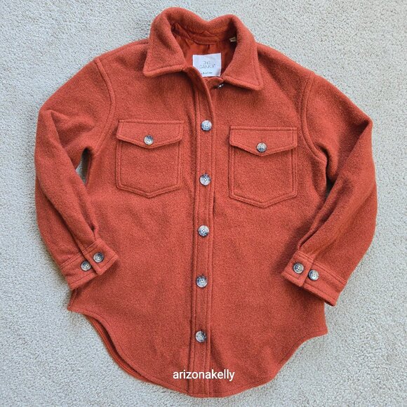 Wilfred Jackets & Blazers - Wilfred Ganna Merino Wool Shacket Shirt Jacket Copper Red XS Rust Aritzia